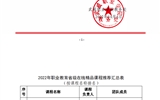 關于推薦申報2022年職業(yè)教育省級在線精品課課程的公示