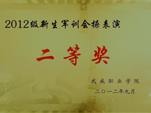 2012級新生軍訓(xùn)會操表演二等獎